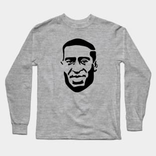 George Floyd portrait Black Lives Matter stencil art graffiti Long Sleeve T-Shirt